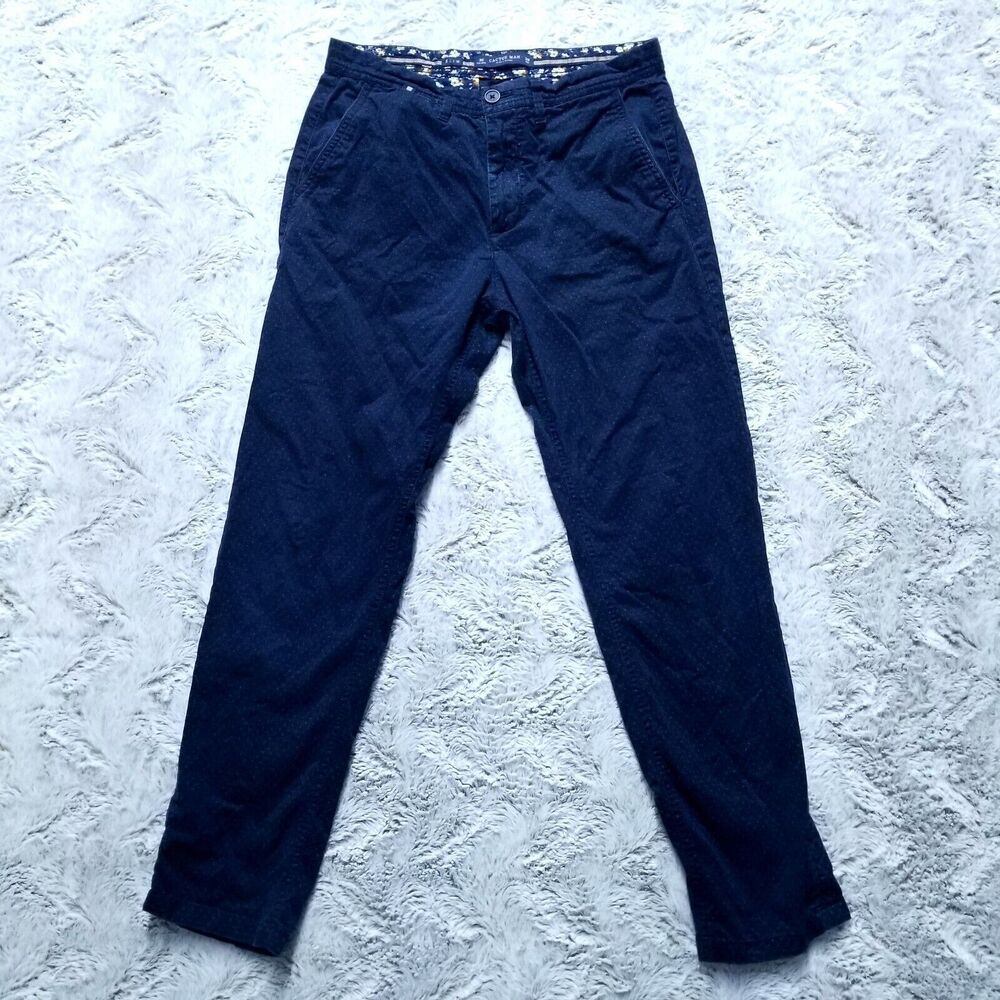 Cactus Man Khakis Pants Mens 30x30 Blue Slim Straight Dark Wash